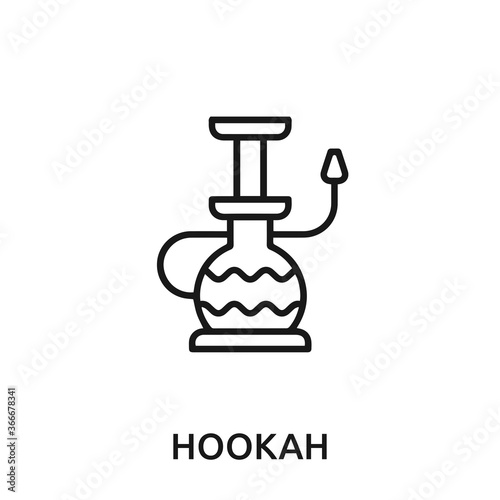 hookah icon vector. sisha sign symbol for modern design.