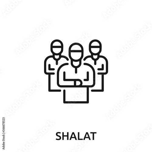 shalat icon vector. shalat sign symbol for modern design.