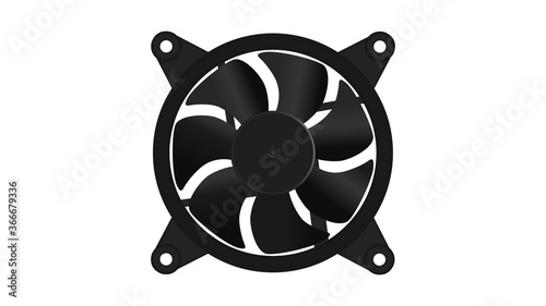 CPU FAN Icon ,Cooler of processor. Vector Illustration.