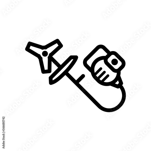 grass cutter icon vector design trendy