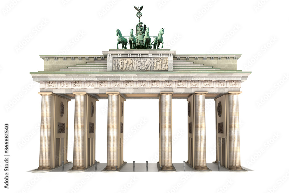 Wunschmotiv: 3d Brandenburger Tor, freigestellt #366681540