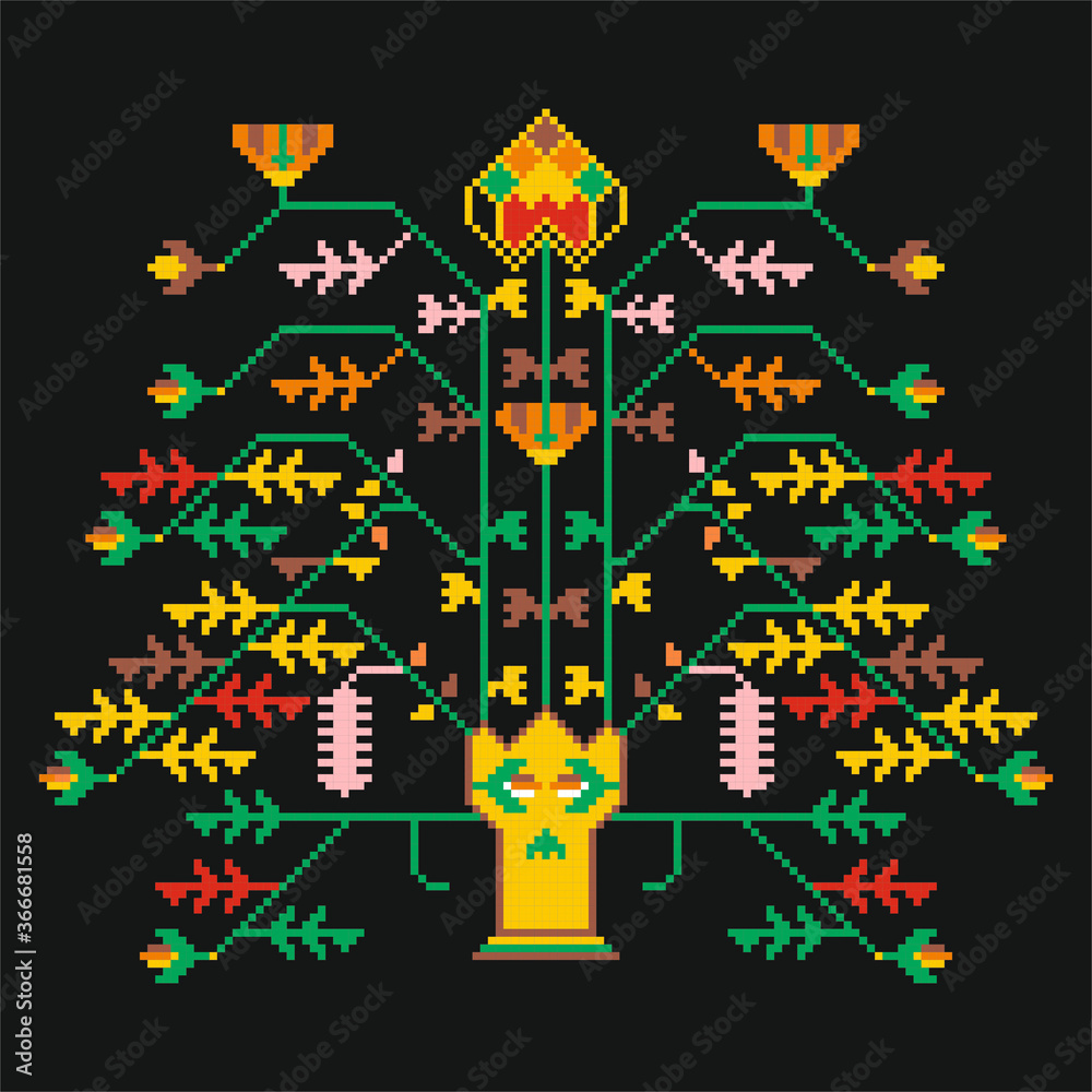 moldovan traditional geometric pattern - tree of life moldovan traditional geometric pattern - tree of life