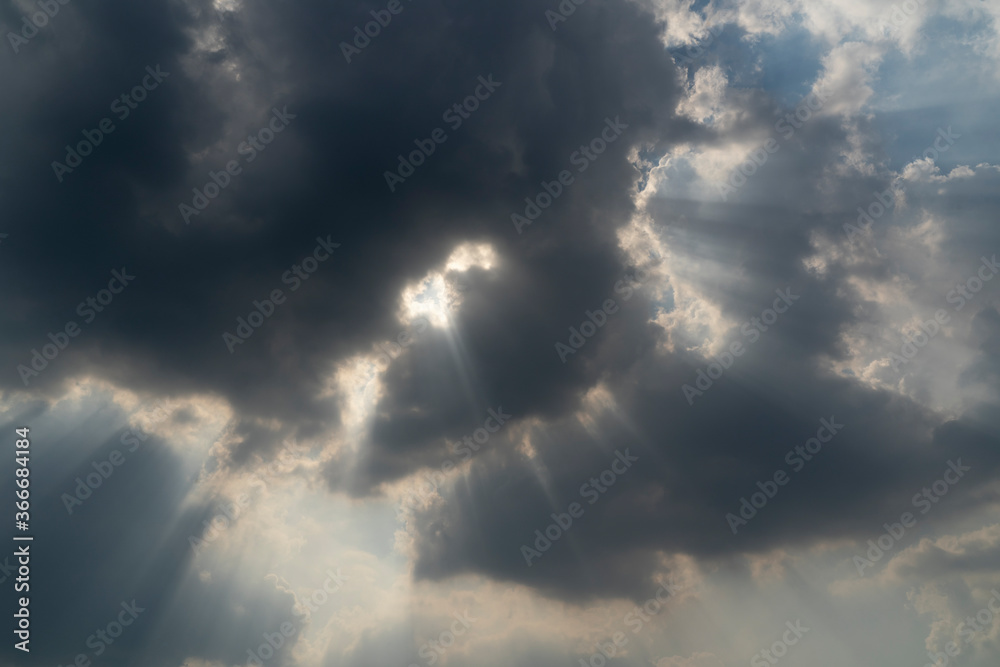 Fototapeta premium White cloud in the blue sky.