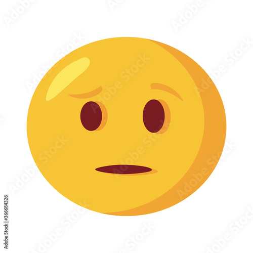 sad emoji face classic flat style icon