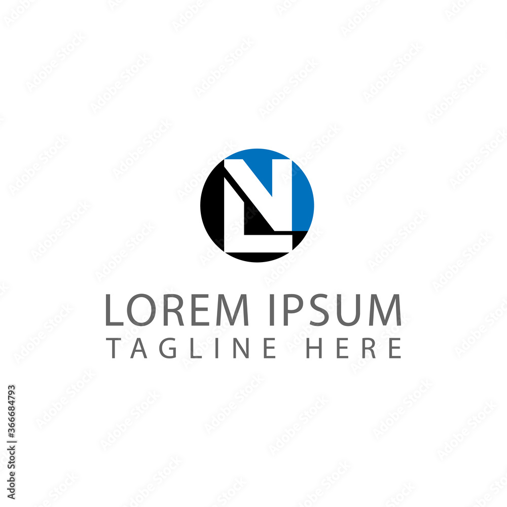 modern initial letter N logo concept icon design illustration