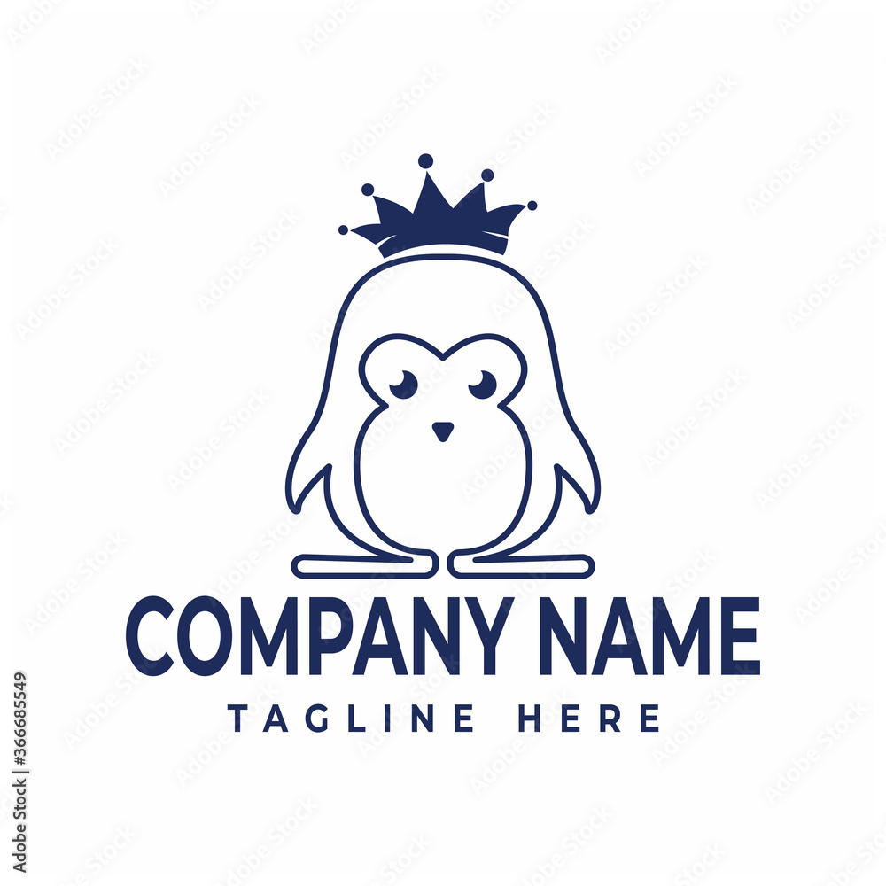 penguin king minimalis company logo