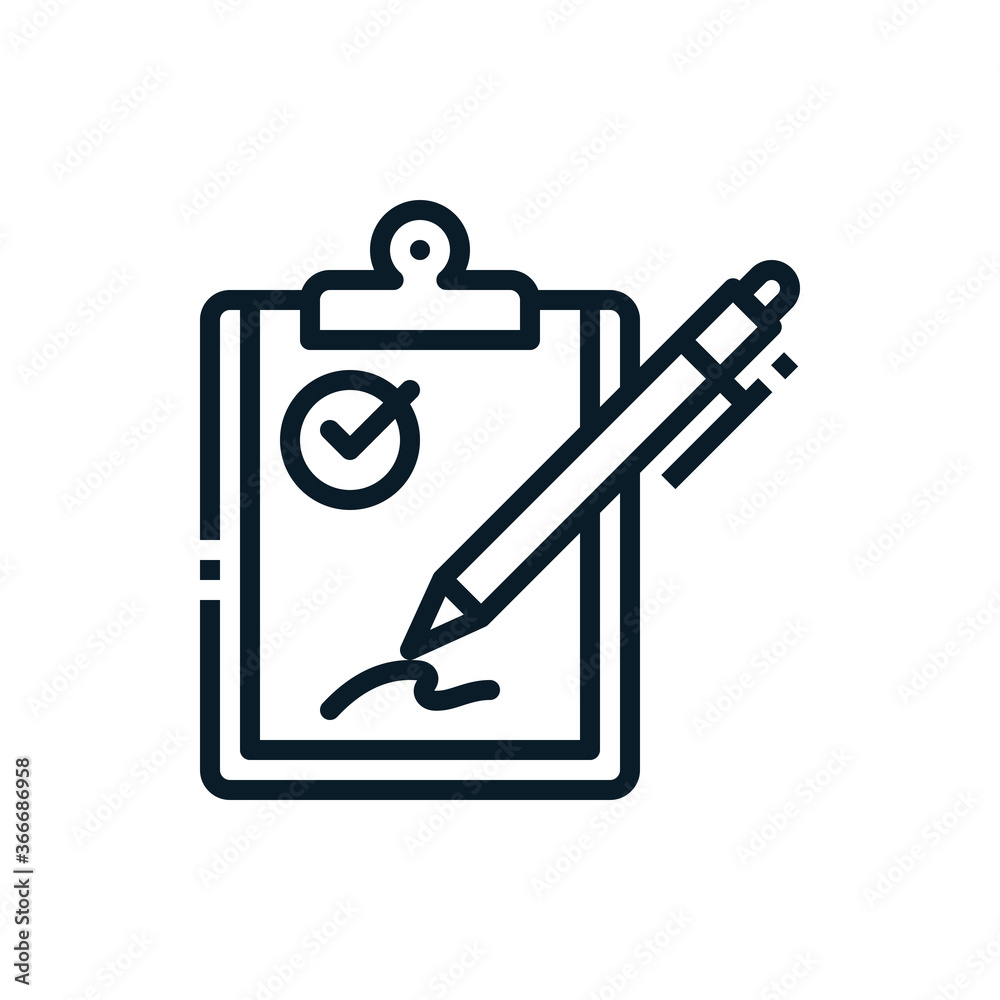 Paper with pen, document, signing, write outline icons. Vector illustration. Editable stroke. Isolated icon suitable for web, infographics, interface and apps. Paper with pen, document, signing, write outline icons. Vector illustration. Editable stroke. Isolated icon suitable for web, infographics, interface and apps.