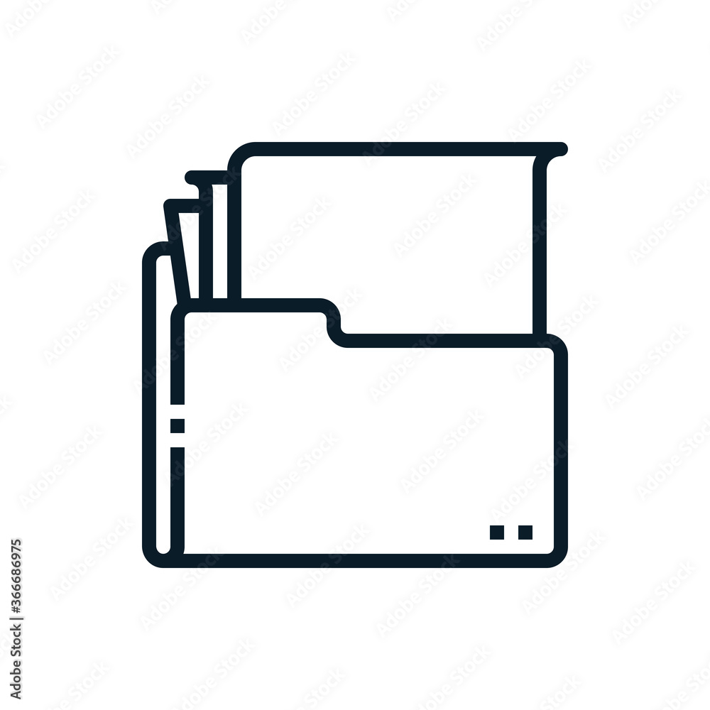 Folder outline icons. Vector illustration. Editable stroke. Isolated icon suitable for web, infographics, interface and apps. Folder outline icons. Vector illustration. Editable stroke. Isolated icon suitable for web, infographics, interface and apps.