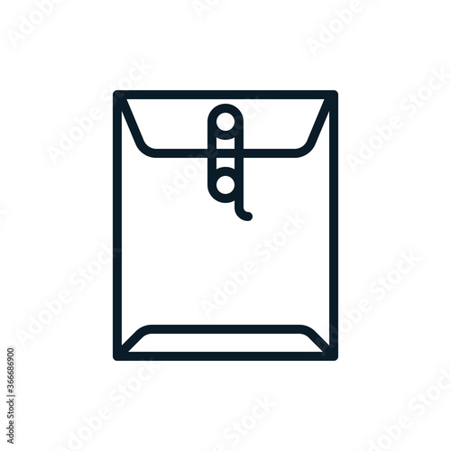 Document envelope outline icons. Vector illustration. Editable stroke. Isolated icon suitable for web, infographics, interface and apps.