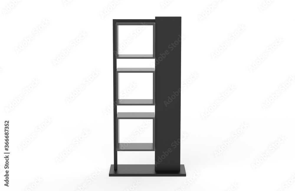Display stand, retail display stand for product , display stands isolated on white background. 3d illustration Display stand, retail display stand for product , display stands isolated on white background. 3d illustration