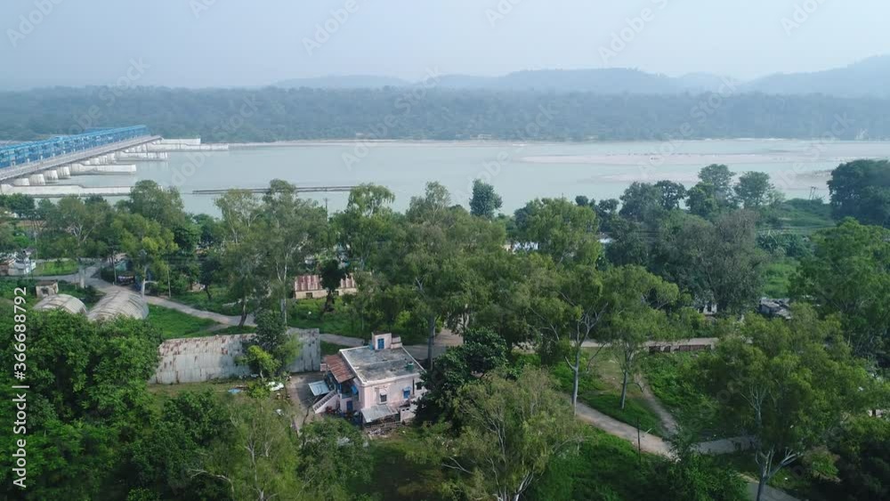 Ville d'Haridwar état de l'Uttarakhand en Inde vue du ciel Ville d'Haridwar état de l'Uttarakhand en Inde vue du ciel