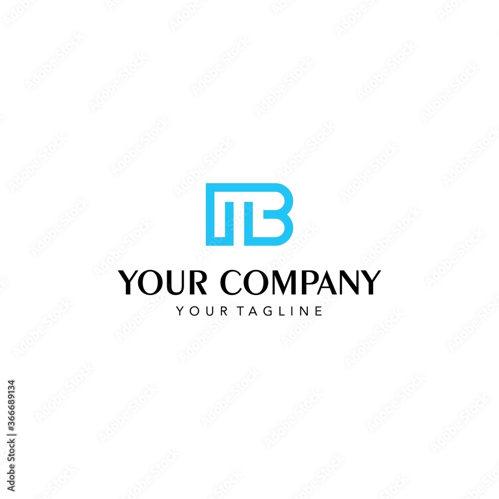 initials logo letter MB elegant and professional initials logo letter MB elegant and professional