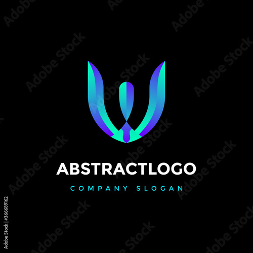Logo design of abstract  Flower for Beauty Spa salon Cosmetics and yoga brand.
