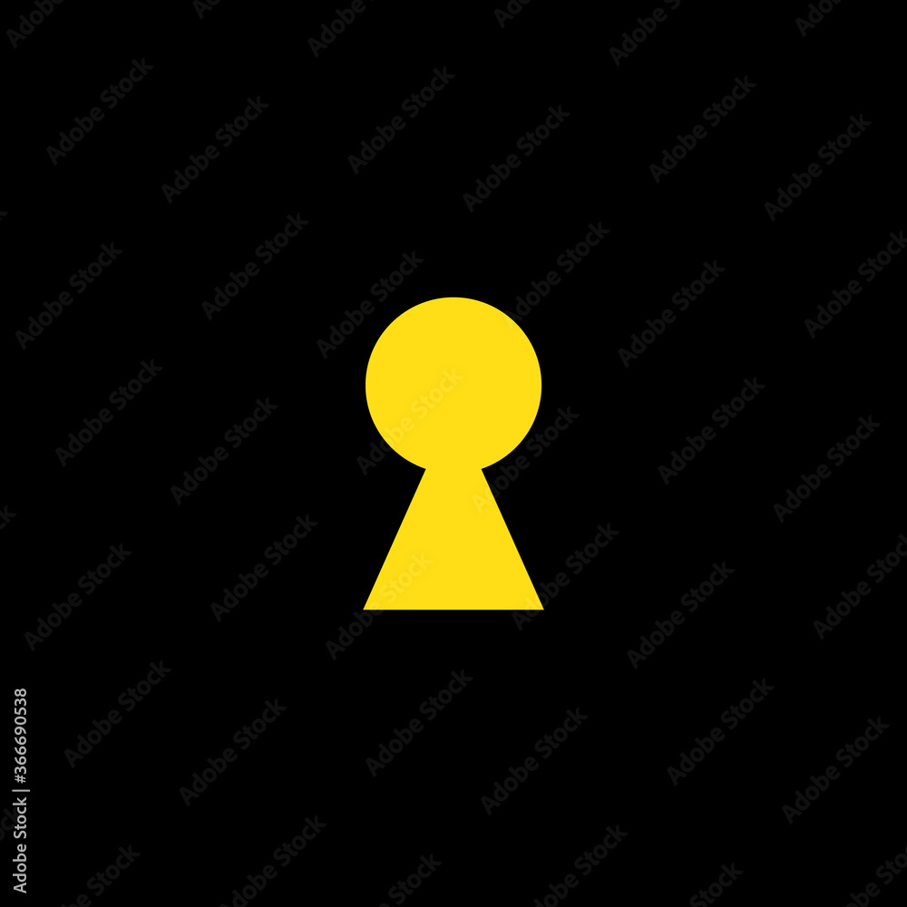 Key hole vector with yellow design Key hole vector with yellow design