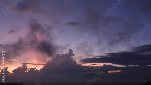time lapse of clouds at sunset