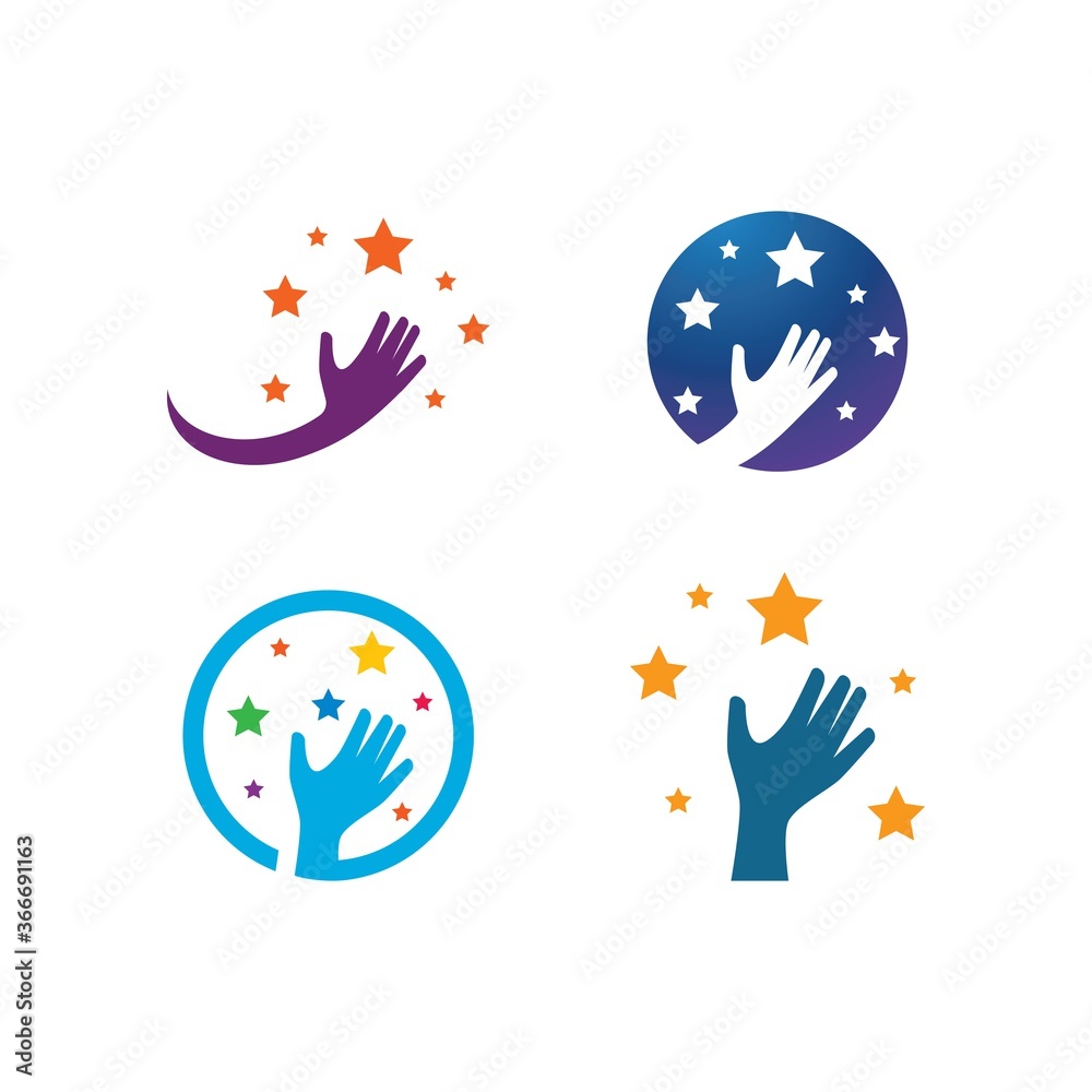 Hand and star logo Hand and star logo