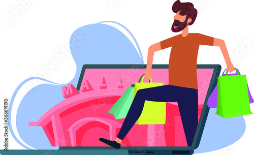 Illustration of easy online shopping