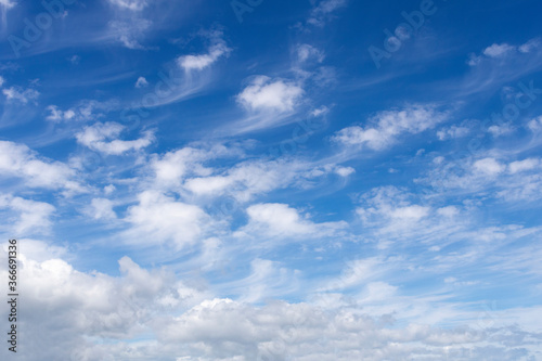 Blue sky with white clouds