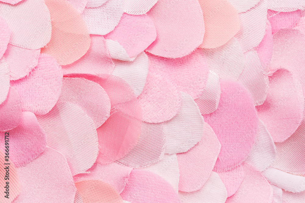 Obraz premium Flat lay light pink textile petals pattern