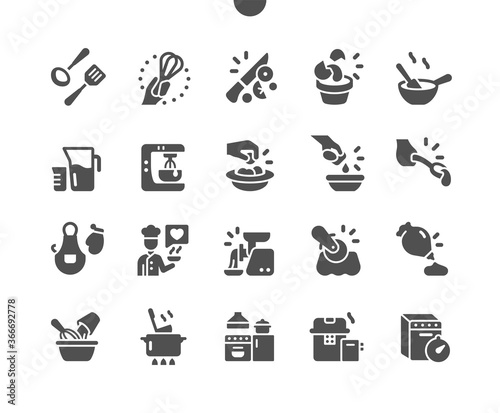 Kitchen 2 Well-crafted Pixel Perfect Vector Solid Icons 30 2x Grid for Web Graphics and Apps. Simple Minimal Pictogram