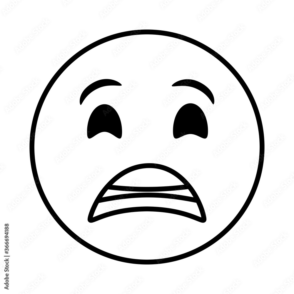 frozen emoji face classic line style icon frozen emoji face classic line style icon