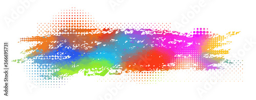 Multi color blots background. Grunge texture stroke line. Art ink dirty design. Border for artistic shape, paintbrush element. Vector illustration