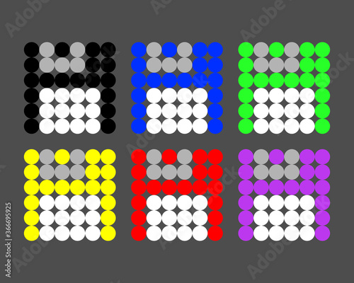 Diskette drive pattern. Dots pixel diskette image. Vector Illustration of pixel art.