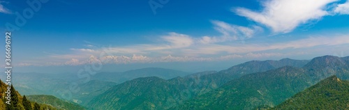 Spectacular view of the Himalayas (Nainital- Himalaya viewing point)