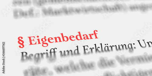 Eigenbedarf rechtlich erklärt