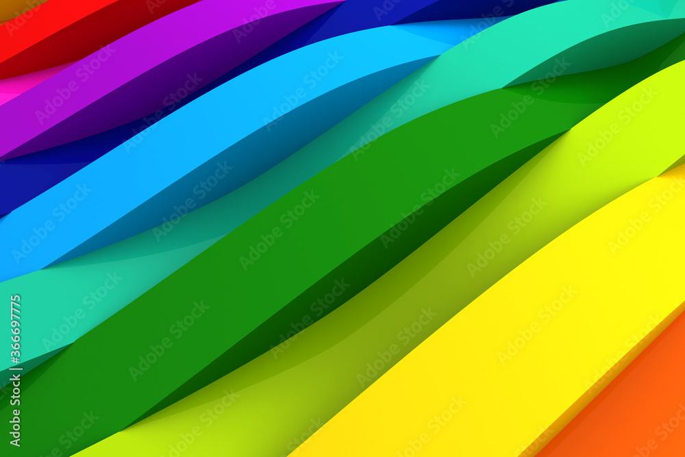 Obraz premium 3D colorful curve background