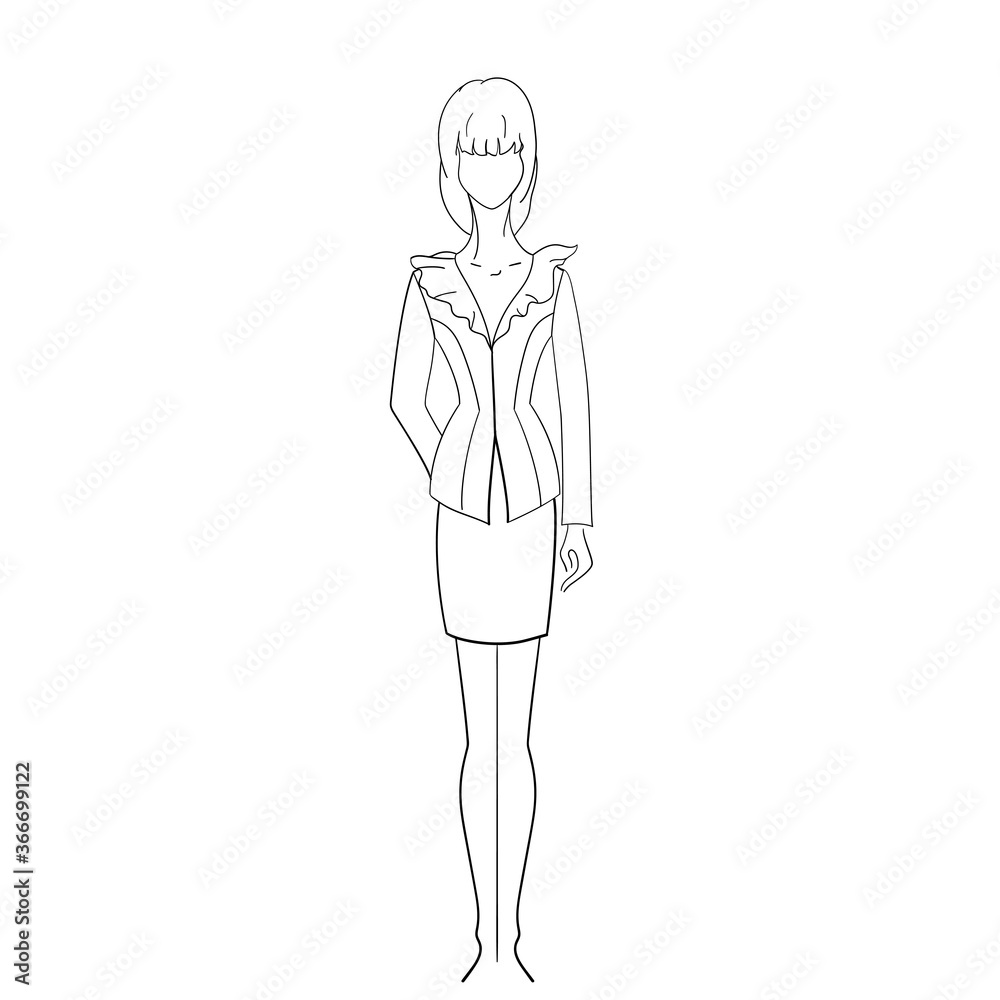 Woman in designer clothes. Woman in designer clothes.