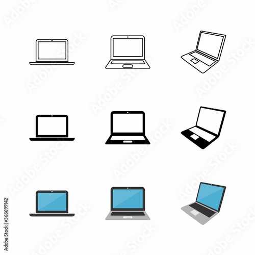 Laptop Icon : Digital Theme, Technology Theme, Infographics and Other Graphic Related Assets.