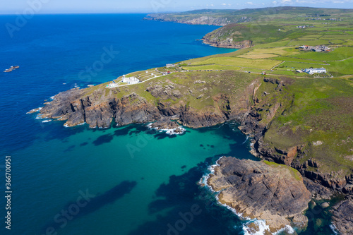 Aerial photograph of Geevor Tin Mine, Pendeen, Cornwall, England, United Kingdom photo