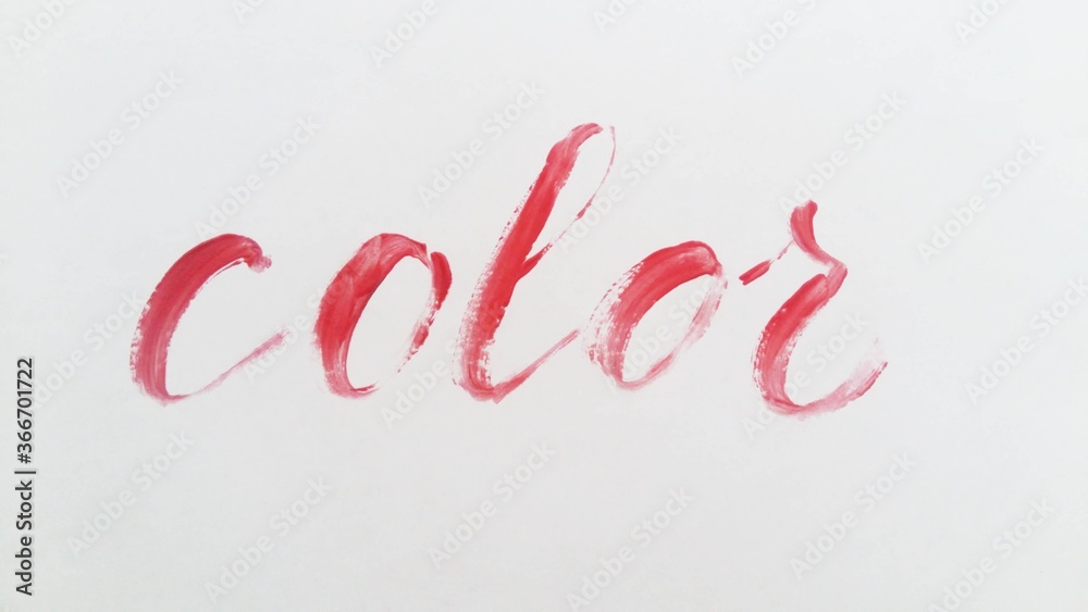 color  lettering