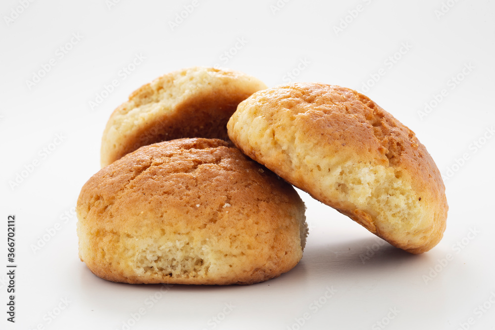 Fresh donut on white background