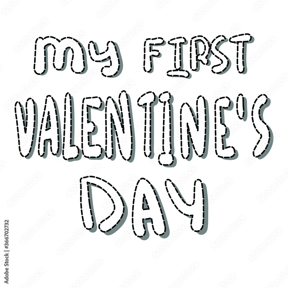 Valentine's Day. Inscription Valentine's Day. Inscription