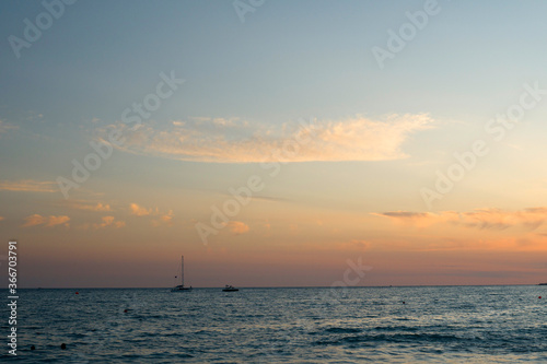 beautiful sunset over the sea © Anton