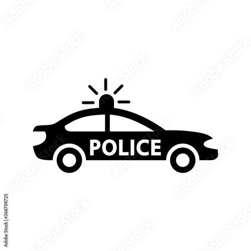 police car icon vector symbol template