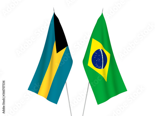 Brazil and Commonwealth of The Bahamas flags