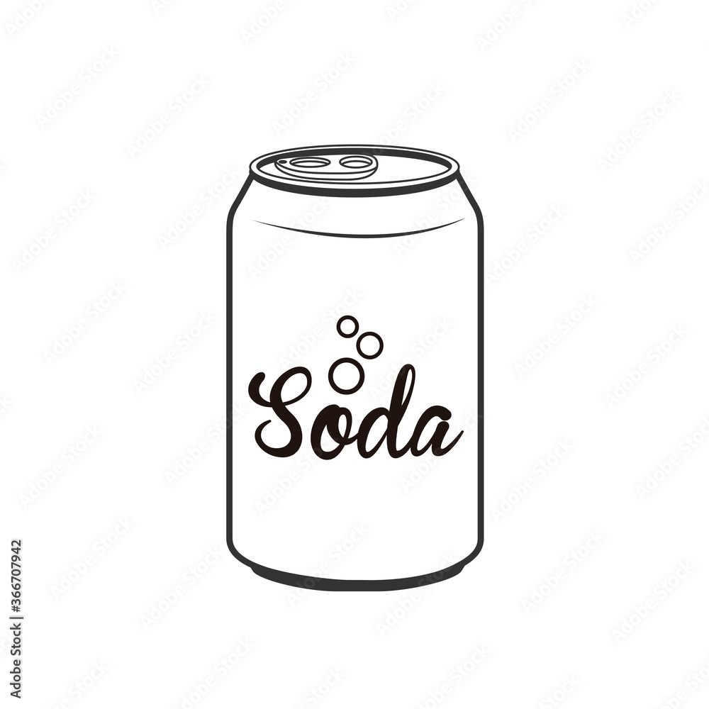 Soda aluminium can vector illustration isolated on white background ...