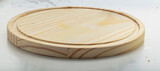 Tabla redonda cocina de madera. Round wooden kitchen board.