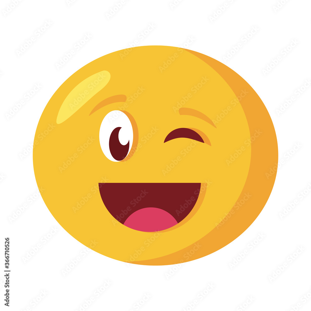 happy emoji face classic flat style icon happy emoji face classic flat style icon