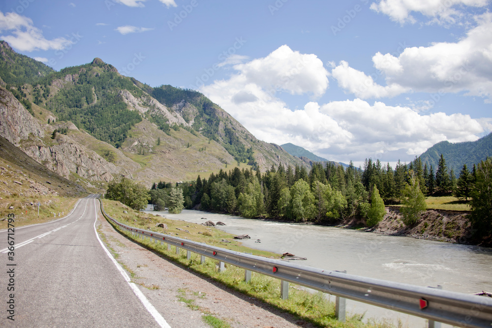 Chuisky tract, Mountain Altai road, Russia