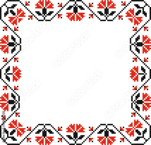 moldovan traditional geometric pattern - tree of life