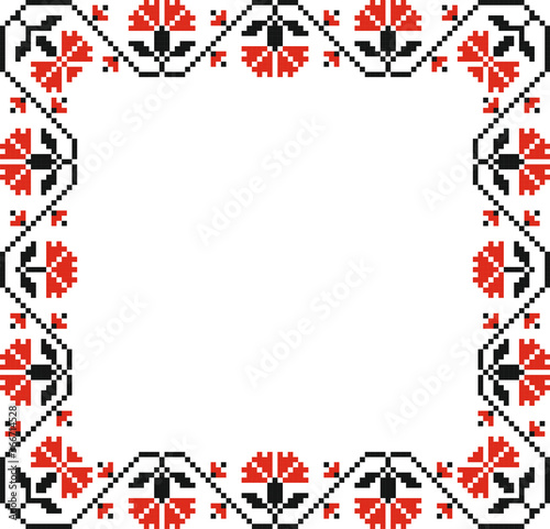 moldovan traditional geometric pattern - tree of life photo