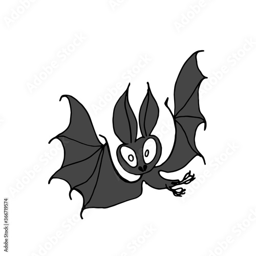 Happy Halloween. Bats silhouettes - vector illustration. Cartoon illustration
