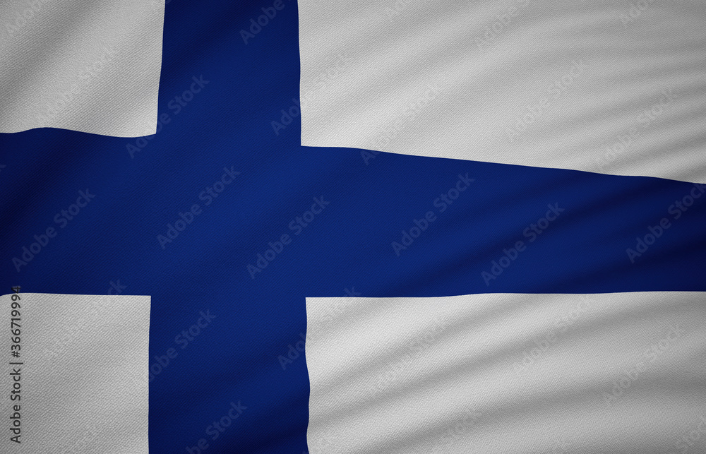 Finland, Wavy Finland Flag, Country Flag, 3D Render Finland, Wavy Finland Flag, Country Flag, 3D Render