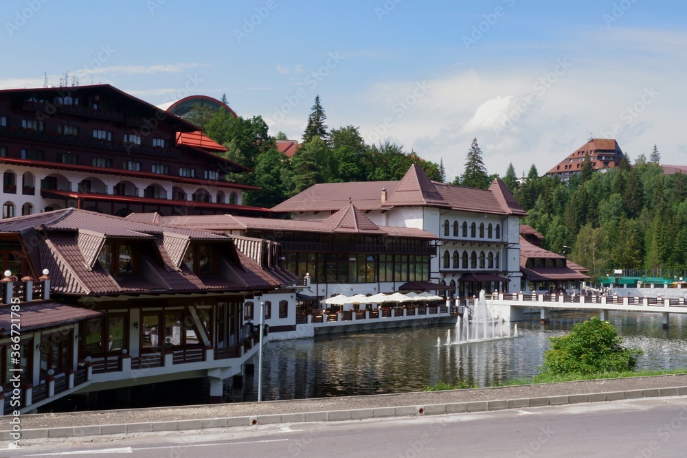 View from resort Poiana Brasov,  Brasov, Transylvania, Romania
