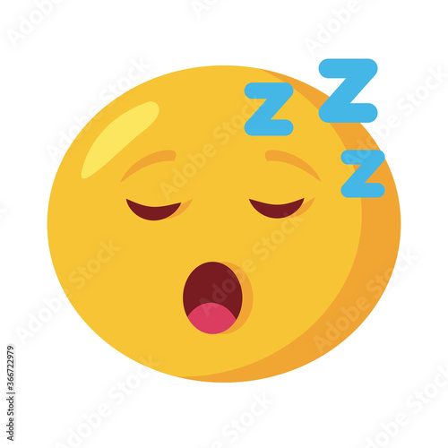 asleep emoji face classic flat style icon