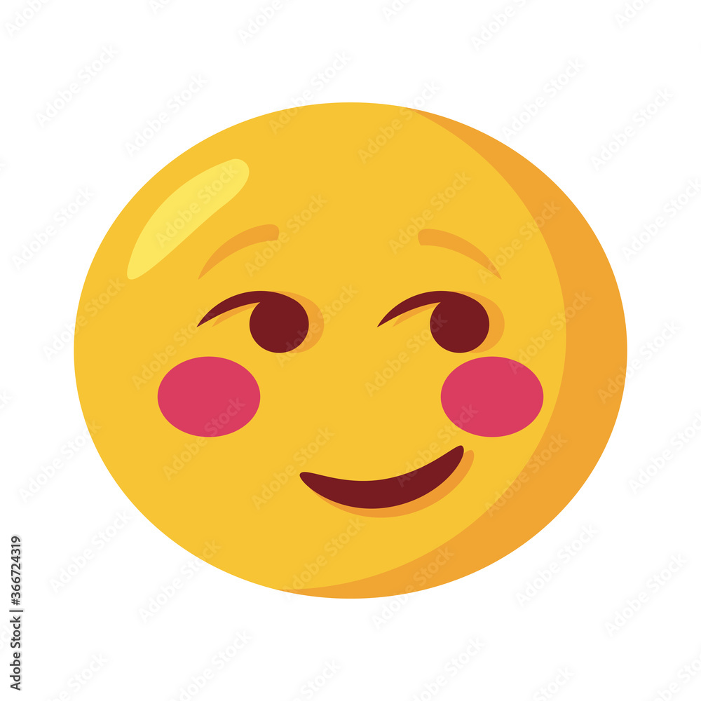 happy emoji face classic flat style icon happy emoji face classic flat style icon